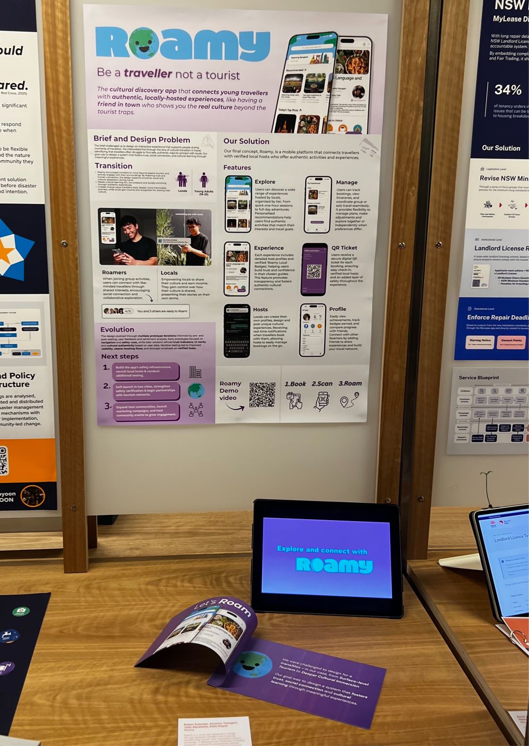 Roamy booth at the USYD Grad Show